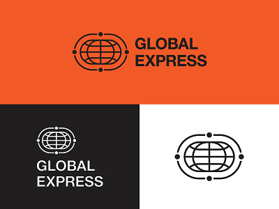 Global Express Logo brand designer globe logo graphic designer logo designer logo for sale logo maker logoground shipping company stock logos