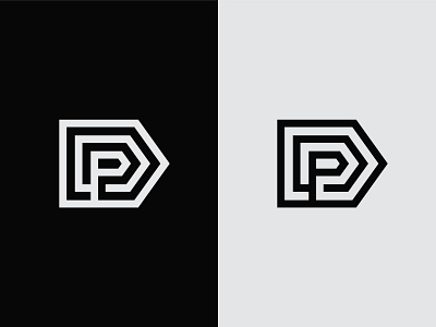 P Lettermark Logo abstract branding design geometrical icon letter logo letter p logo logo design logo designer logo for sale logo maker typography vector