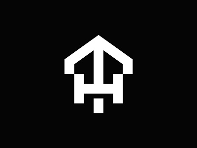 TH Monogram Logo arrow brand designer building clean construction graphic designer home house logo designer logo for sale logo maker minimalistic monogram logo real estate stock logos