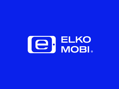 ElkoMobi Logo brand designer cell phone cell phone logo cell phone service cell phone store communications e graphic designer letter e logo designer logo for sale logo maker mobile smartphone smartphone logo