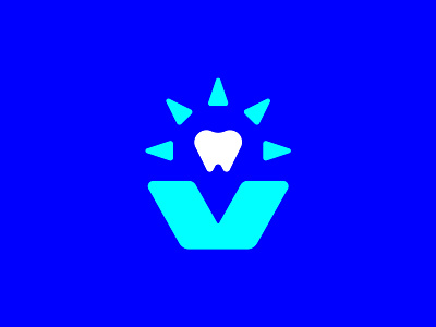 Videnti Logo brand designer dental dental clinic graphic designer letter logo letter v logo designer logo for a dental clinic logo for sale logo maker shine shine logo teeth tooth v