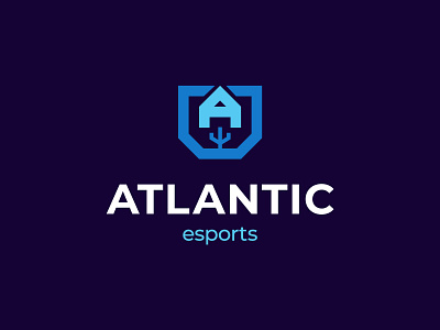 Atlantic eSports Logo brand designer cyber cybersport esport esportlogo game graphic designer letter logo logo designer logo for sale logo maker monogram logo stock logos trident typographic logo typography
