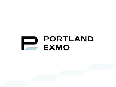 Portland Exmo Logo Design architect architectural bold brand designer design studio e graphic designer letter letters logo designer logo for sale logo maker p pe simple typographic