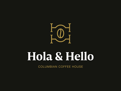 HH Monogram Logo beverage brand designer coffee coffee logo drink gold graphic designer logo designer logo for sale logo maker logoground monogram stock logos