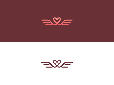 The Flying Heart Logo brand designer graphic designer heart logo designer logo for sale logo maker love advice love logo stock logos winged heart wings