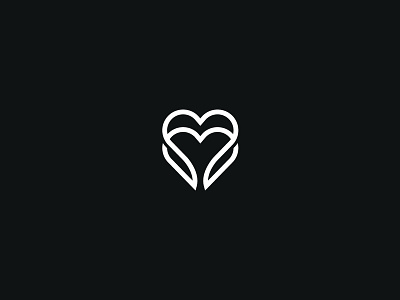 Couple of Hearts brand designer graphic designer heart logo hearts logo designer logo for sale logo maker logoground love logo stock logos