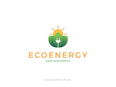 Eco Energy brand designer eco logo for sale graphic designer green leaf logo leaves logo designer logo for sale logo maker logoground nature plug stock logos sun