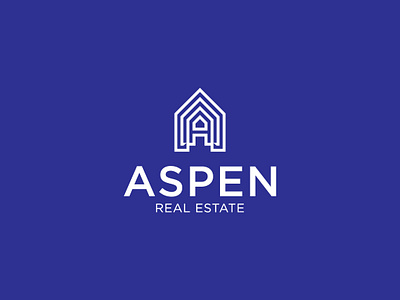 Aspen Real Estate Logo architecture redesign brand designer brand identity graphic designer home house letter a logo designer logo for real estate logo for sale logo maker logoground modern logo property stock logos typographic logo typography