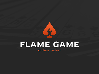 Flame Game Logo brand designer flame logo graphic designer logo designer logo for sale logo maker logoground online poker poker logo stock logos