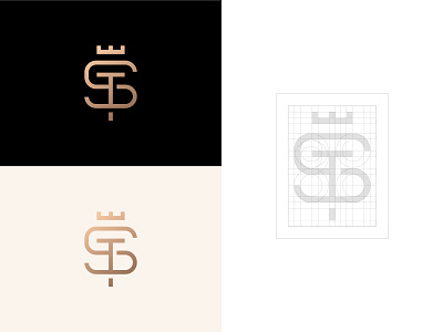 ST Monogram Logo brand designer crown logo gold golden graphic designer letter logo logo designer logo maker modern logo monogram logo st monogram typographic logo