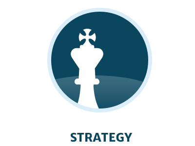 Strategy blue design icon strategy