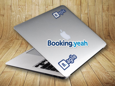 Booking Stickers booking.com branding conferences stickers swag