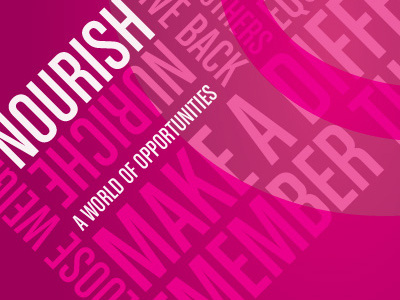 a world of opportunities chalet comprime condensed pink purple type