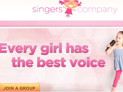 Every Girl call to action client girly orange pink singers