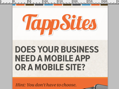 hint: you don't have to choose. designcopy landing page lobster mobile orange proxima nova website