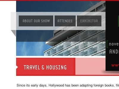 Travel & Housing andaz basenine basetwelve client header navigation red uppercase