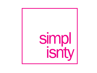 Simplisnty brand identity logo magenta personal simple