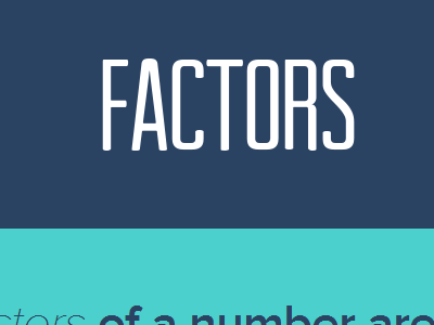 Factors fun factors fun maths mini project