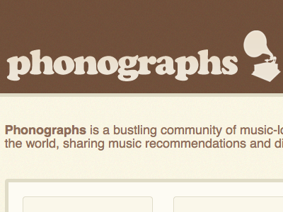 Phonographs Header & Logo