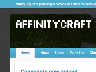 Affinity Craft Header affinity affinitycraft blog craft engine expression expressionengine header minecraft