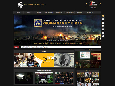 Ammar Int'l Popular Film Festival - Web (1395-2015) front end front end dev homepage site ui ux web web deisgn website wordpress
