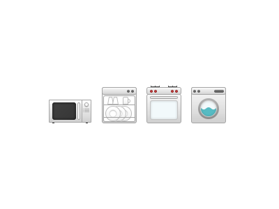 Equipment Icons dishwasher food icons machine microwave oven service washing