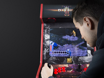 Blizzard Arcade arcade bartop black blizzard design diablo gaming overwatch picture product design red wow