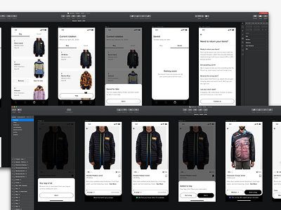 WIP bag browse cart clean drawers ecommerce menswear minimal mobile navigation product page shopping sizing ui ux