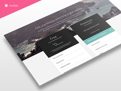 Select a plan company contest dribbble giveaway invite modal pricing ui ux web web design widget