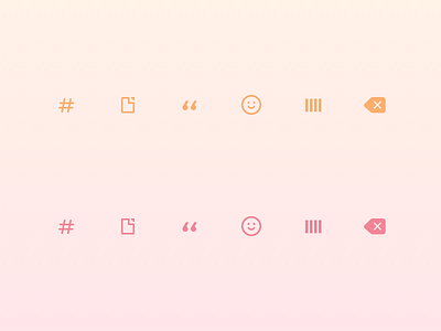 Often | Keyboard Icons app delete gifs hashtag icons keyboard quotes smiley ui ux