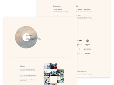 Often | Studio agency app color layout mobile studio typography ui ux website