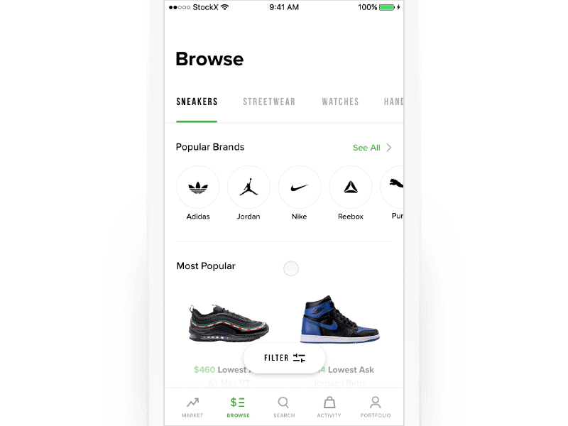 Browse Sneakers basketball browse filter navigation nike search shoes sneakers sort sports ui ux