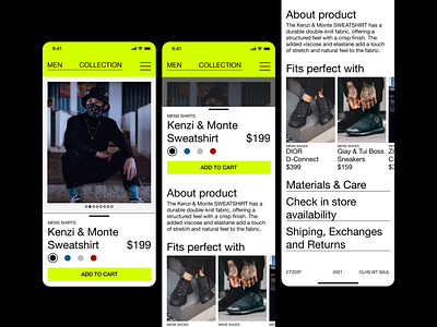 Fashion brand product screen app clothes concept conceptual e commerce e commerce app e shop fashion app fashion brand shop ui ui design ux