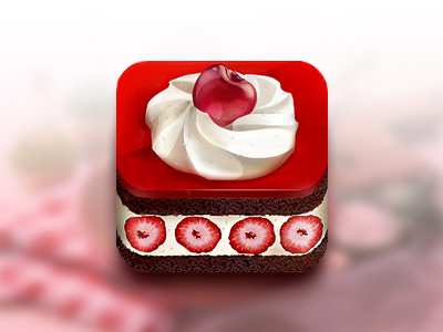 Icon Cake cake icon photoshop red