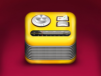 Radio icon icon ios iphone old photoshop radio yellow