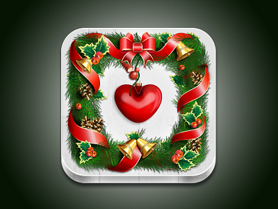 Christmas Wreath iOS Icon