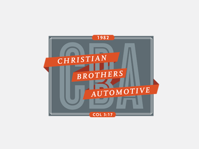 Christian Brothers Automotive automotive brand branding concept fictional identity logo school project