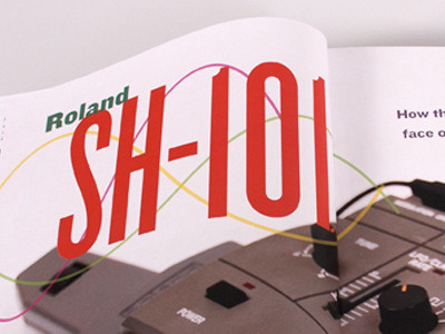 Roland SH-101 Spread article layout magazine photography typography