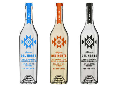 Del Norte Exploration Alt alcohol alcohol branding alcohol packaging branding identity logo mezcal packaging spirits tequila