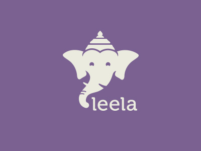 leela elephant ganesha identity kids yoga logo yoga