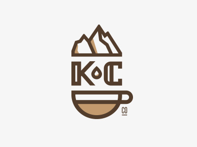 Kindly Coffee v2 Mountains branding coffee coffee subscription logo mountains outdoors