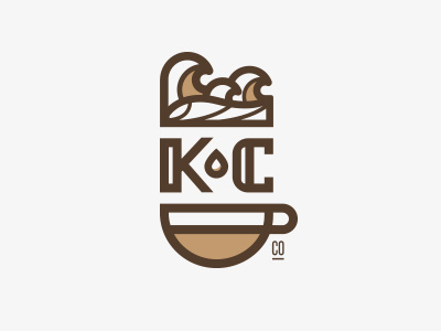 Kindly Coffee v2 Oceans branding coffee coffee subscription logo ocean outdoors waves