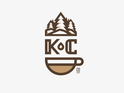Kindly Coffee v2 Forests branding coffee coffee subscription forest logo outdoors pines trees