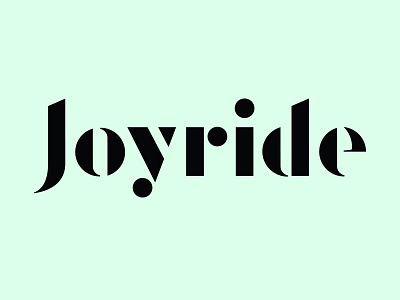 Joyride Magazine custom typeface cycling geometric joyride magazine cover stencil wordmark