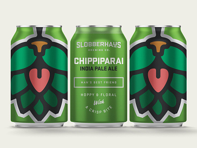 Slobberhaus IPA beer beer can branding dogs hopdog hops packaging