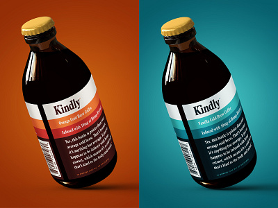 Kindly Cold Brew Packaging 70s cbd chill vibes coffee coffee branding coffee packaging cold brew cold brew coffee hemp exract packaging