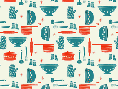 Classic Kitchen cooking illustration illustrator kitchen pattern pattern design vector