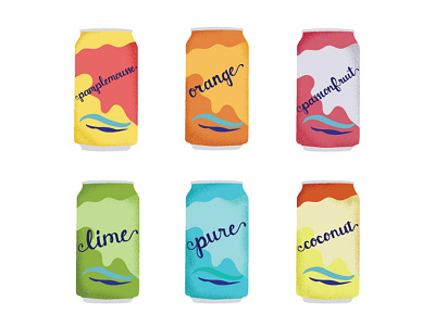 Sparkling Sips colorful illustration la croix print sparkling water