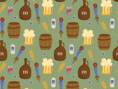 Pick your Poison beer illustrator pattern pattern design pattern designer surface pattern surface pattern design vector