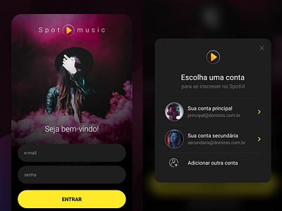 Daily UI #01 - Signup Spotmusic dailyui 001 darkmode music app productdesigner ui ux